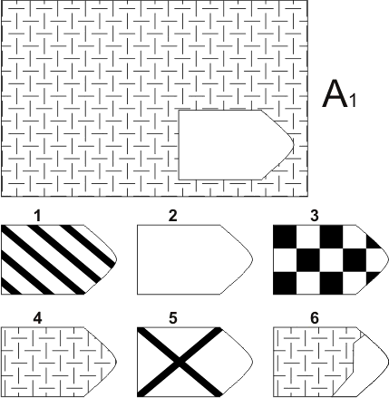 прогрессивные матрицы Равена, серия А, карточка 1